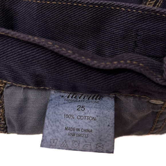 Brandy Melville | Dark Wash Daisy Duke Jean Shorts w/ Button Fly | Sz 25 - Picture 4 of 8